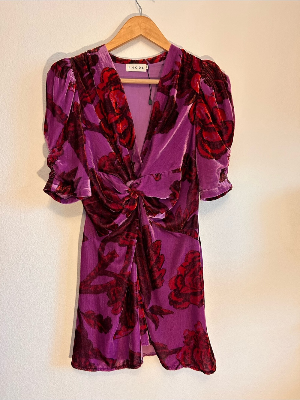 Purple floral Rhode dress.